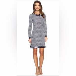 •Michael Kors• Long Sleeve Midi Dress | Navy/White | Sz: Small